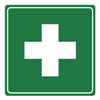 First Aid Sign - Green/White